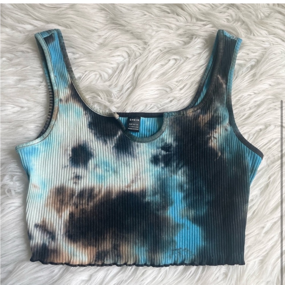 Shein Tie Dye Cropped Tank - Picture 2 of 2